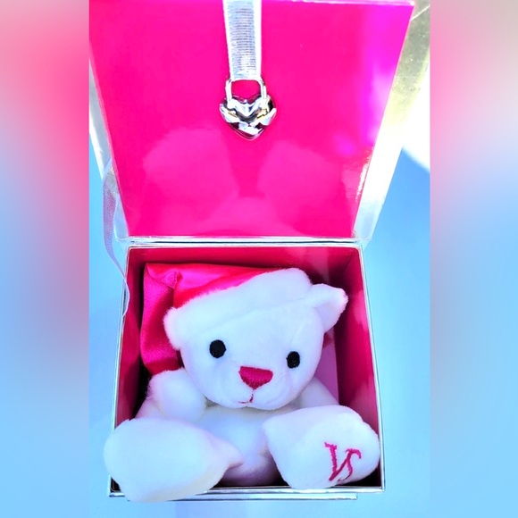Rare HTF VICTORIA’S SECRET WHITE SANTA BEAR IN BOX - Picture 2 of 6
